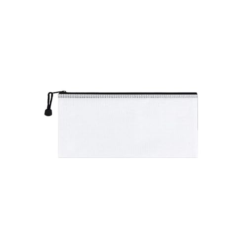 Plastic Wallets Zip Folders, 4 STÜCKE A3 A4 A5 A6 Dokument Zip Datei Ordner Schule Bürobedarf Make-Up Taschen Mesh Reißverschlusstasche(1pc a6) von ROJDFCNBW
