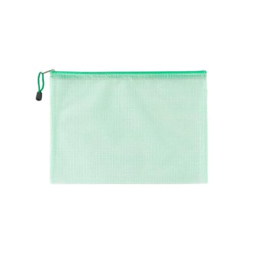 Plastic Wallets Zip Folders, For die Reiseaufbewahrung Bürogeräte Home Organize Bags Mesh Zipper Pouch(Green,Bill(10.5CMX23.5CM)) von ROJDFCNBW