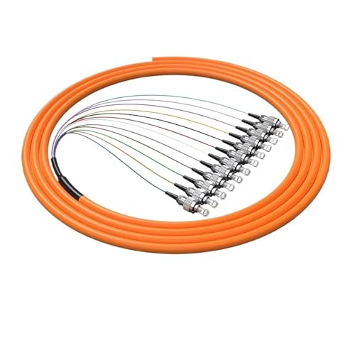 ROJDFCNBW Ethernet Industrielle Feldverdrahtung, 12-adriges gebündeltes Pigtail-Singlemode-Multimode-Glasfaser-Jumper FC/UPC-Kabel der Trägerklasse(UPC Multimode 50 125) von ROJDFCNBW