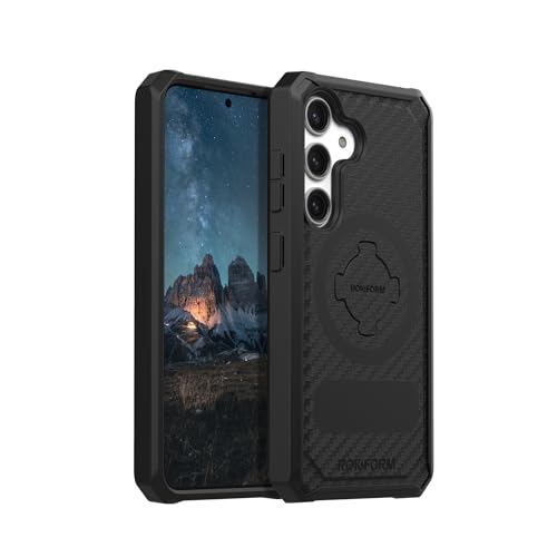 Rokform - Galaxy S24 Hülle, Rugged Series, Samsung Schutzhülle mit RokLock Twist Lock, Fallgetestet, Militärqualität Armor (Schwarz) von ROKFORM