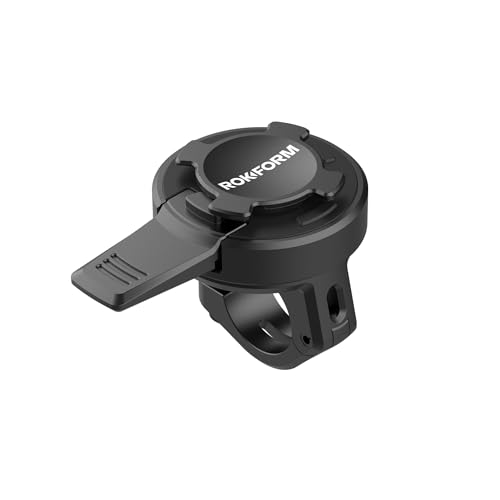 Rokform - Kleine Lenkerhalterung, Scooter-Spiegelhalterung, für 10 mm - 16 mm Lenker, entworfen Twist Lock iPhone, Galaxy, Pixel Hüllen oder Universal-Adapter (schwarz) von ROKFORM