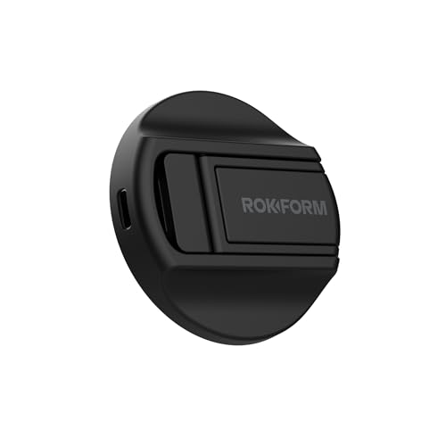 Rokform - Magnetisches kabelloses Ladegerät mit Ständer, inklusive USB-C auf USB-C-Kabel, bis zu 7,5 W Ladeleistung (Schwarz) von ROKFORM