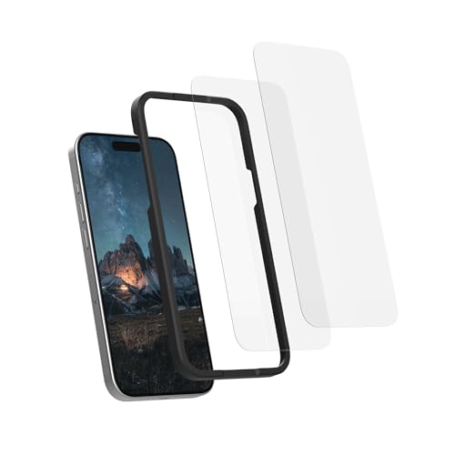 Rokform - iPhone 15 Pro Displayschutzfolie, Active Touch, bruchsicher, High Definition, hüllenfreundlich, gehärtetes Glas, iPhone-Displayschutzfolie, 2 Stück (transparent) von ROKFORM