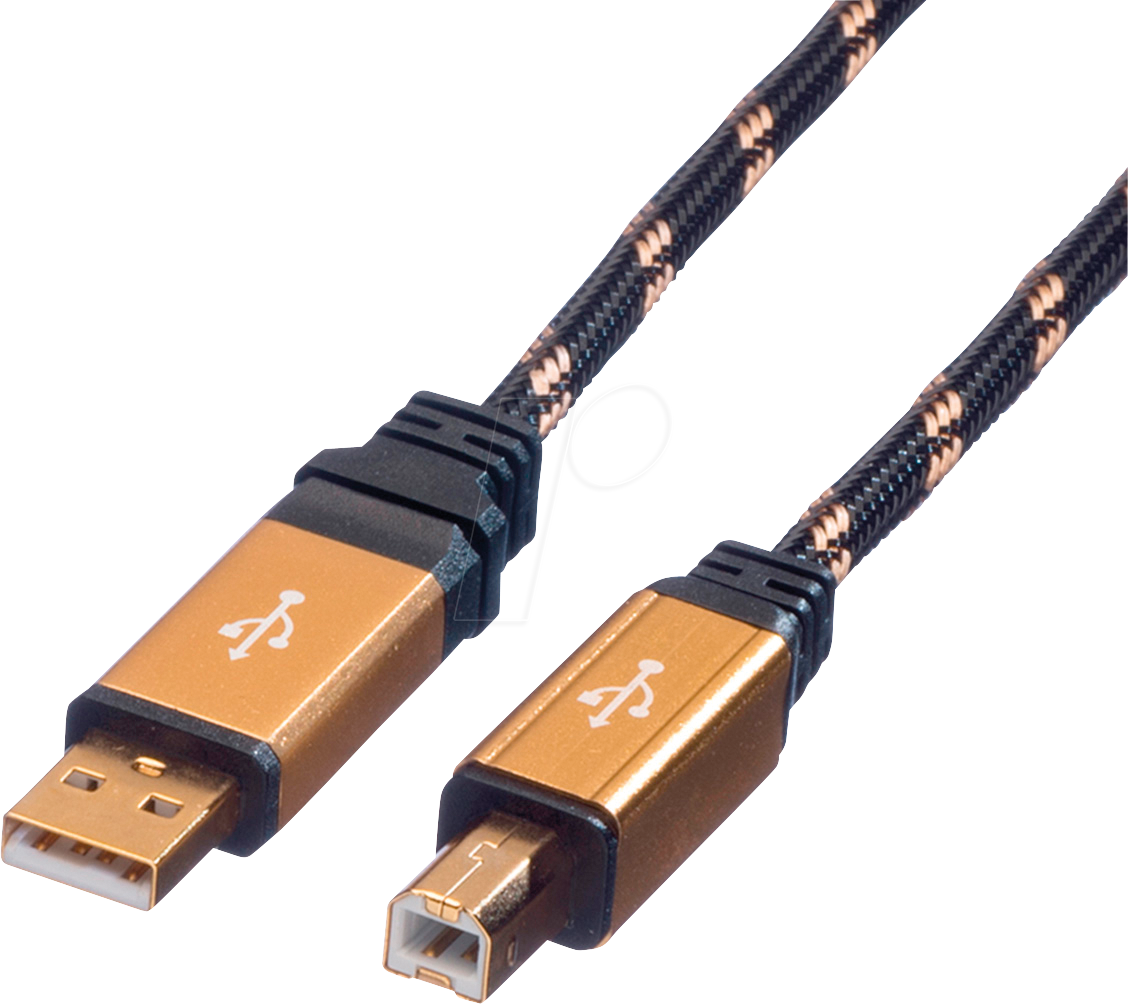 ROLINE 11028802 - USB 2.0 Kabel, A Stecker auf B Stecker, 1,8 m von ROLINE GOLD