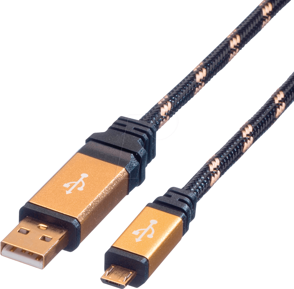 ROLINE 11028826 - USB 2.0 Kabel, A Stecker auf Micro-B Stecker, 1,8 m von ROLINE GOLD