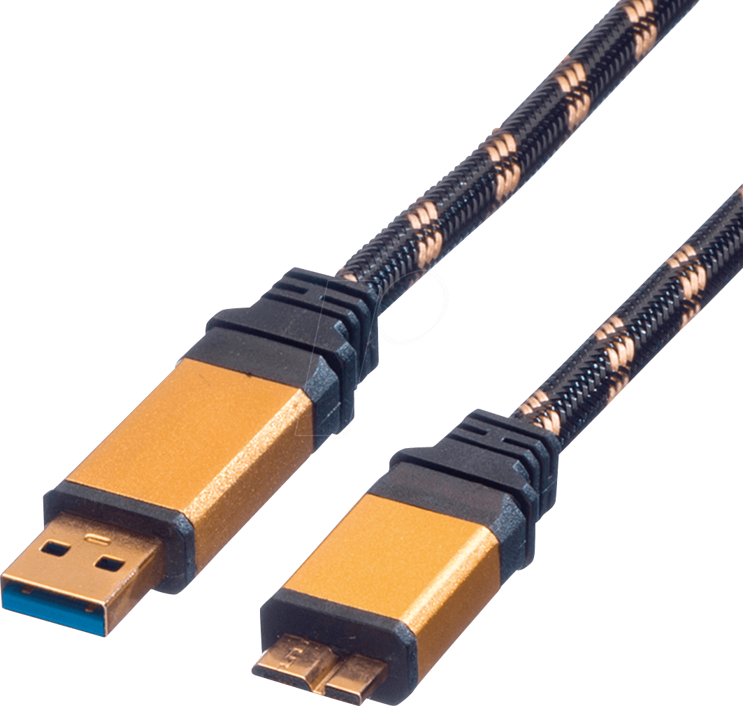 ROLINE 11028878 - USB 3.0 Kabel, A Stecker auf Micro-B Stecker, 0,8 m von ROLINE GOLD