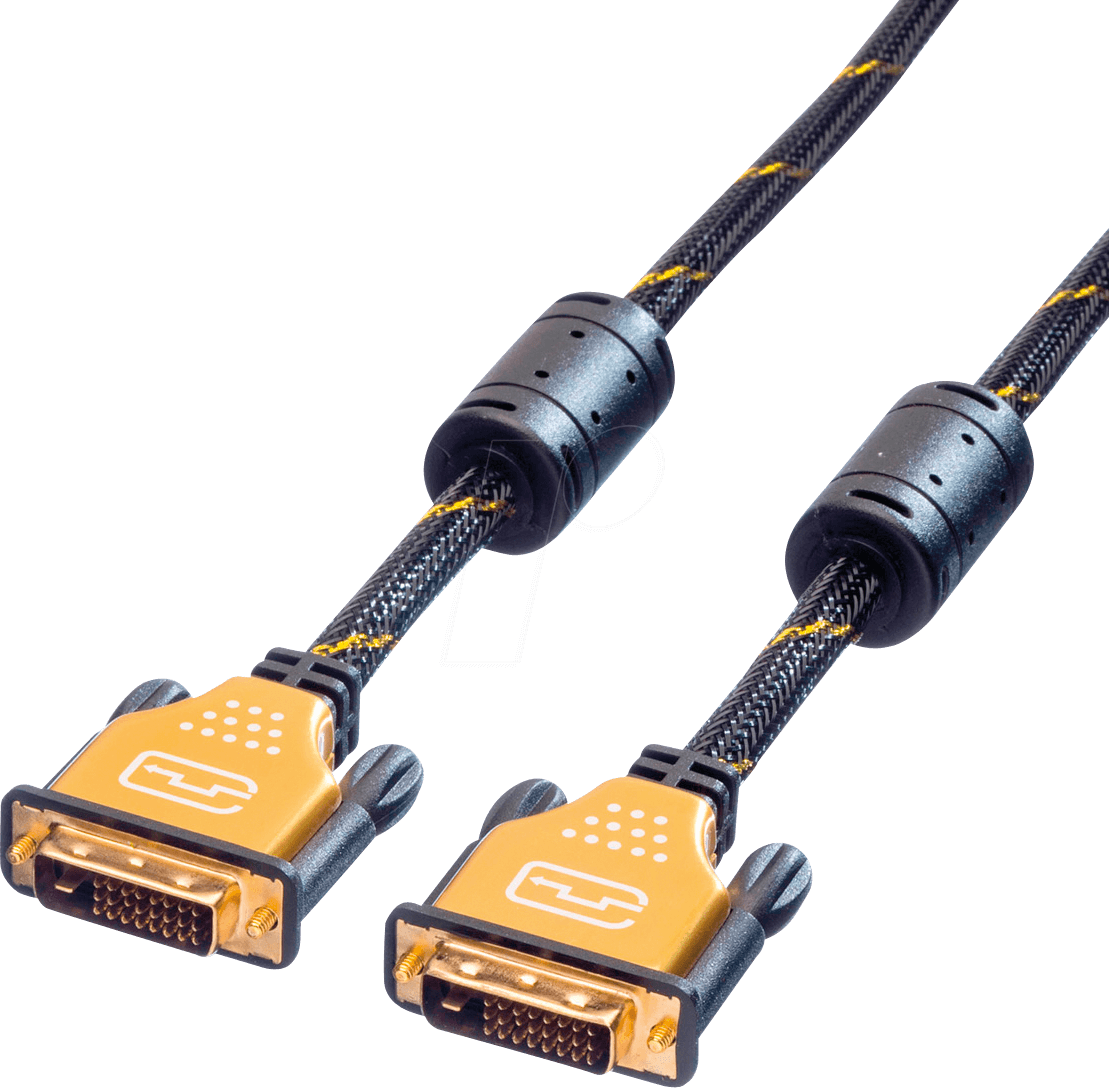 ROLINE 11045512 - DVI Monitor Kabel DVI 24+1 Stecker, Dual Link, 2 m von ROLINE GOLD