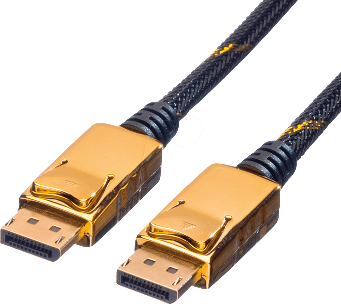 ROLINE 11045645 - DisplayPort Kabel, DP 1.2 Stecker, 4K@60 Hz, 2,0 m, gold von ROLINE GOLD