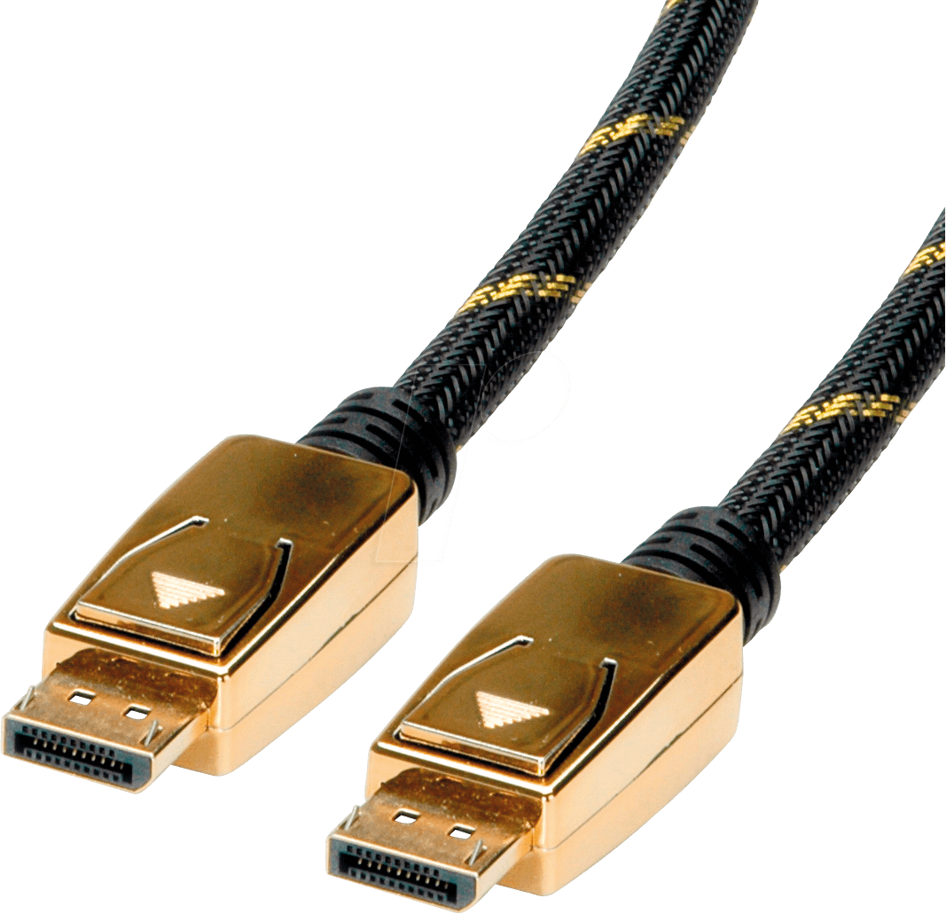 ROLINE 11045920 - DisplayPort Kabel, DP 1.4 Stecker, 8K@60 Hz, 1,0 m, gold von ROLINE GOLD