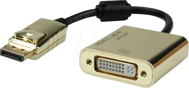 ROLINE 12883175 - DisplayPort Adapter, DP Stecker auf DVI Buchse von ROLINE GOLD