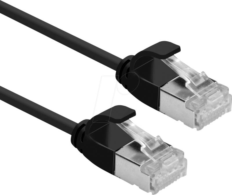 ROLINE 21443355 - Cat.6a Slim Patchkabel, U/FTP, schwarz, 2 m von ROLINE GREEN
