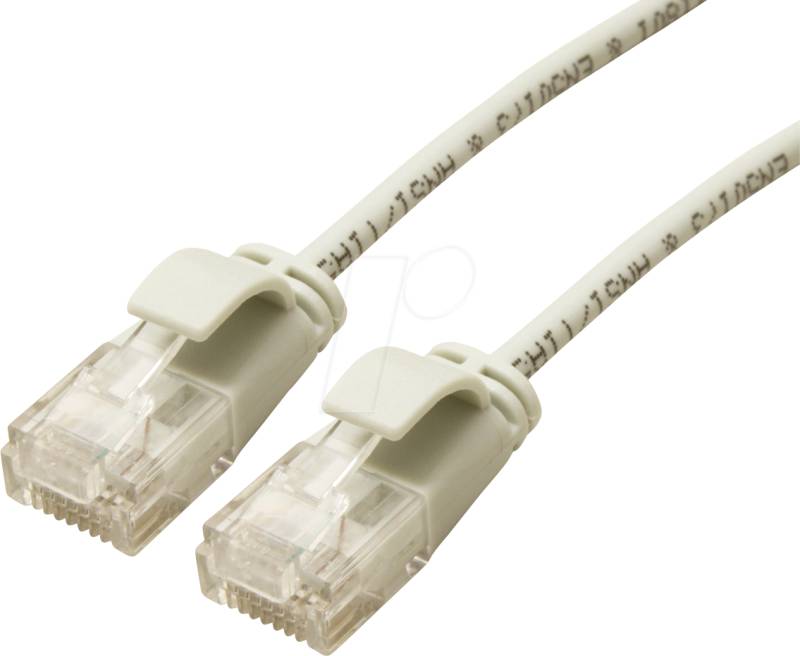 ROLINE 21443906 - Cat.6a Slim Patchkabel, UTP, grau, 3 m von ROLINE GREEN