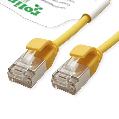 ROLINE GREEN U/FTP Patchkabel Kat.6A (Class EA), LSOH, Slim, gelb, 5 m von ROLINE GREEN