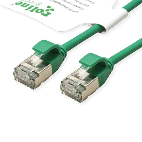 ROLINE GREEN U/FTP Patchkabel Kat.6A (Class EA), LSOH, slim, grün, 5 m von ROLINE GREEN