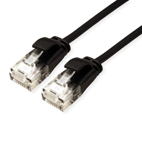 ROLINE GREEN UTP Patchkabel Kat.6A (Class EA), LSOH, Slim, schwarz, 3 m von ROLINE GREEN