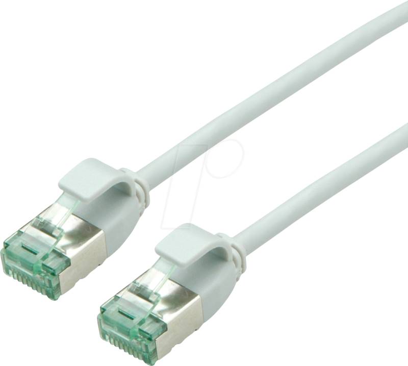 ROLINE 21453302 - Patchkabel Cat.6a (Class EA) U/FTP, Slim, grau, 0,5 m von ROLINE RECYCLED MATERIAL