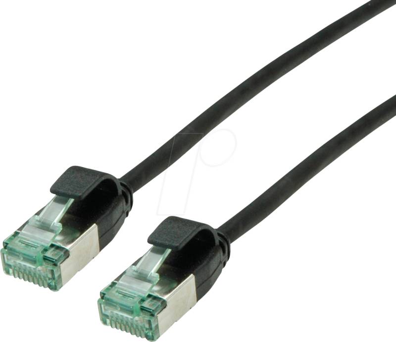 ROLINE 21453357 - Patchkabel Cat.6a (Class EA) U/FTP, Slim, schwarz, 5 m von ROLINE RECYCLED MATERIAL