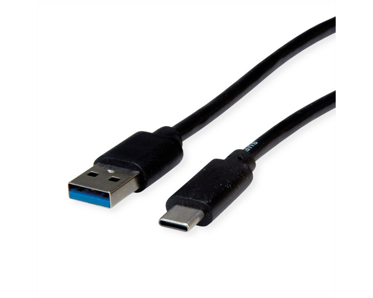 ROLINE RECYCLED MATERIAL USB 3.2 Gen 1 Kabel, A-C, ST/ST USB-Kabel, USB 3 Typ A Männlich (Stecker), USB Typ C (USB-C) Männlich (Stecker) (50.0 cm) von ROLINE RECYCLED MATERIAL