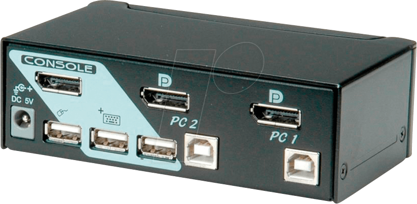 RL 14013327 - 2-Port USB DisplayPort KVM Switch von ROLINE
