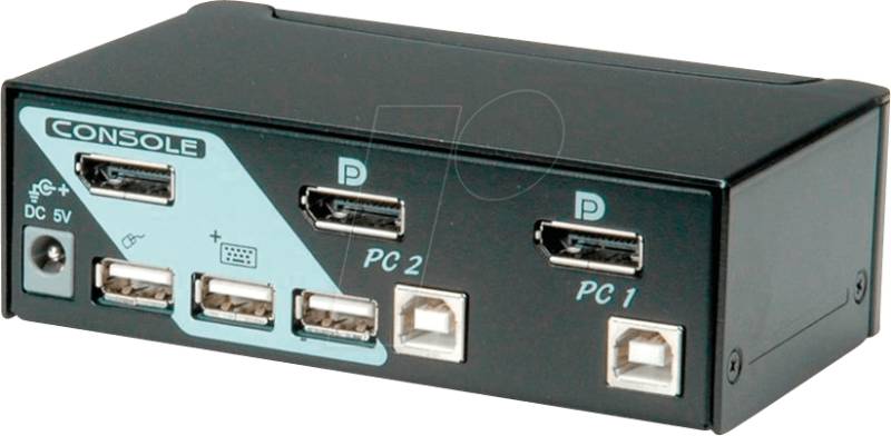 RL 14013327 - 2-Port USB DisplayPort KVM Switch von ROLINE