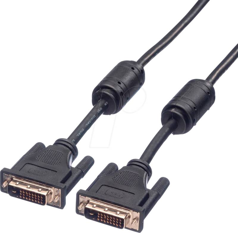 ROLINE 11045555 - DVI Monitor Kabel DVI 24+1 Stecker, Dual Link, 5 m von ROLINE