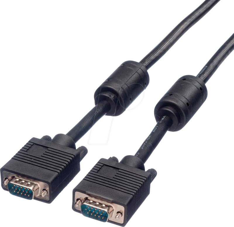 ROLINE 11045656 - VGA Monitor Kabel 15-pol VGA Stecker, Ferrit+DDC, 6 m von ROLINE