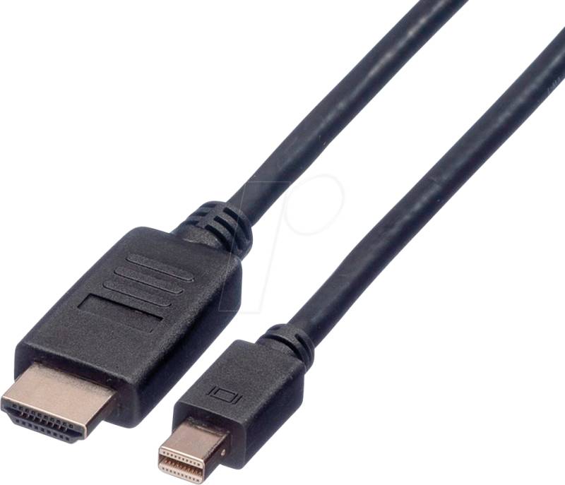 ROLINE 11045793 - Mini DisplayPort 1.1 auf HDMI A Stecker, 1080p 60Hz, 4,5 m von ROLINE