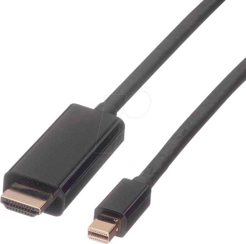 ROLINE 11045797 - Mini DisplayPort 1.2 auf HDMI A Stecker, 4K 60Hz, 3,0 m von ROLINE
