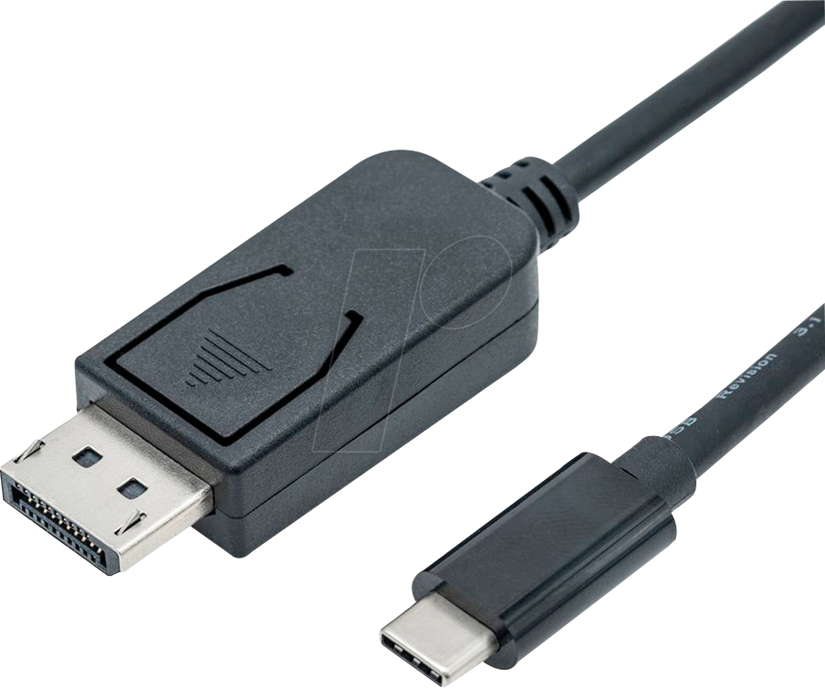 ROLINE 11045837 - USB 3.0 Kabel, USB-C > DP 1.4, 8K 60Hz, schwarz, 3,0 m von ROLINE