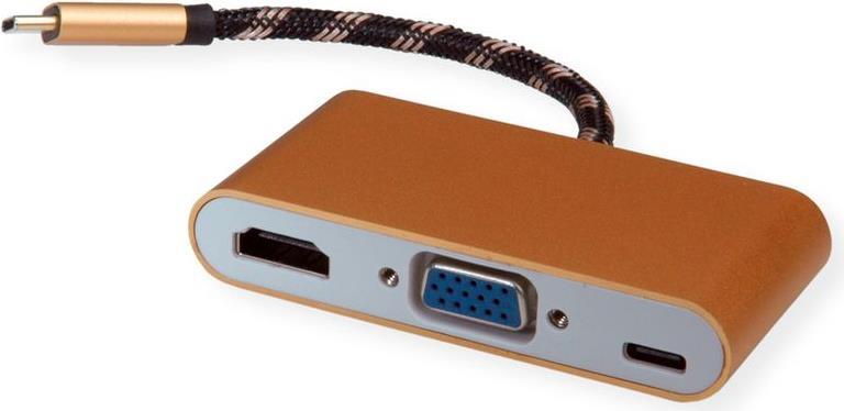 ROLINE 12.03.3155 Schnittstellen-Hub USB 3.2 Gen 1 (3.1 Gen 1) Type-B Schwarz - Gold - Weiß (12.03.3155) von ROLINE
