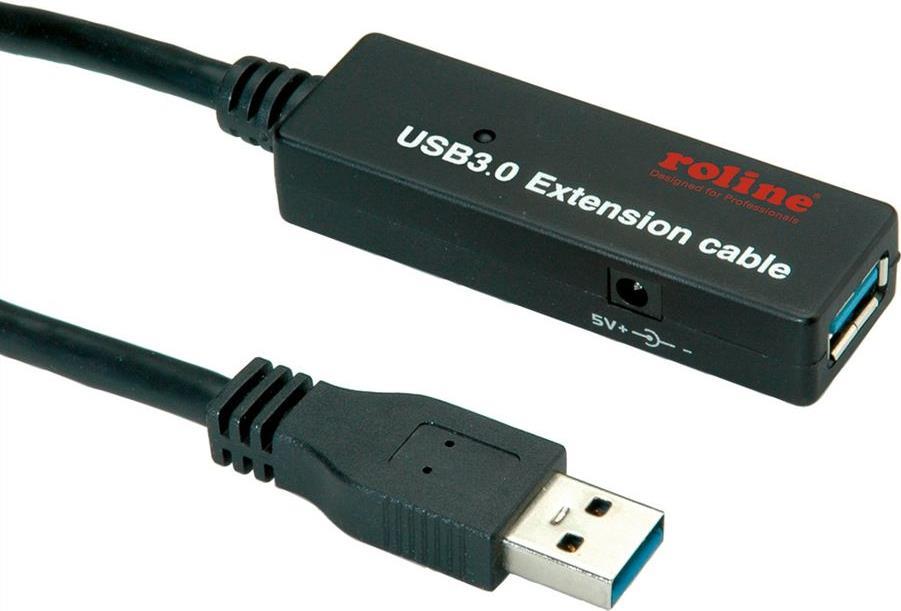 ROLINE 12.04.1070 USB Kabel 10 m USB 3.2 Gen 1 (3.1 Gen 1) USB A Schwarz (12.04.1070) von ROLINE