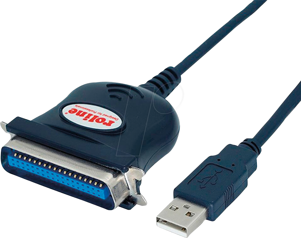 ROLINE 12021092 - USB Konverter, A Stecker auf IEEE 1284, 1,8 m von ROLINE