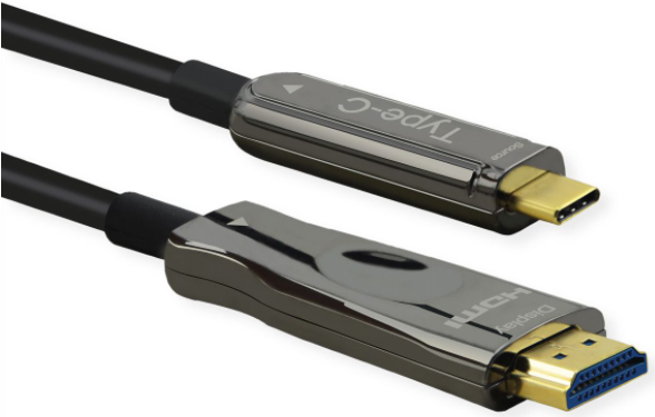 ROLINE 14.01.3474 Videokabel-Adapter 30 m HDMI Typ A (Standard) USB Typ-C Schwarz (14.01.3474) von ROLINE