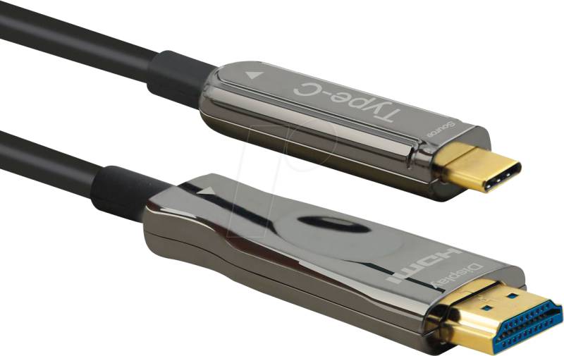 ROLINE 14013474 - Adapterkabel USB Type-C  > HDMI, 4K@60 Hz, AOC, 30 m von ROLINE