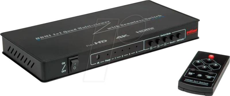 ROLINE 14013596 - 4x1 Multi-Viewer Switch, HDMI von ROLINE