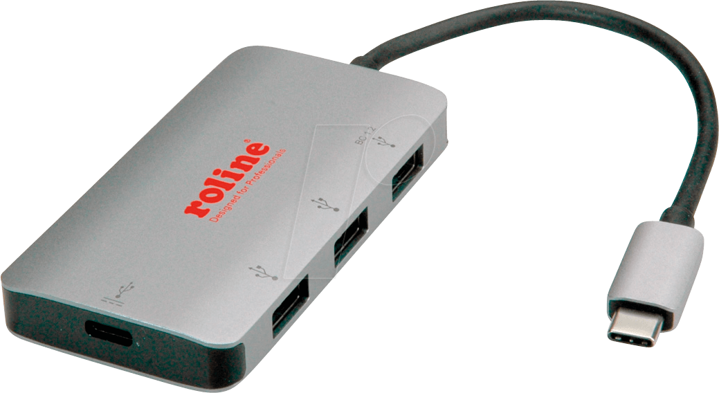 ROLINE 14025038 - USB 3.0 Hub 3 Port, USB-C zu 3x USB 3.0 Typ A, 1x PD ROLINE 14025038 - USB 3.0 Hub 3 Port, USB-C zu 3x USB 3.0 Typ A, 1x PD von ROLINE