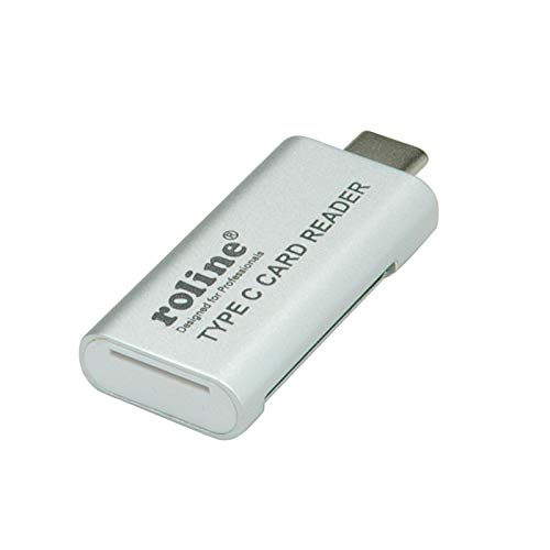 ROLINE 15.08.6259 Mobile CardReader USB Typ C, SD/MicroSD Weiß von ROLINE