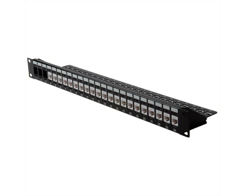 ROLINE 19"-Keystone-Modulträger, 24P., ungeschirmt Netzwerk-Panel von ROLINE