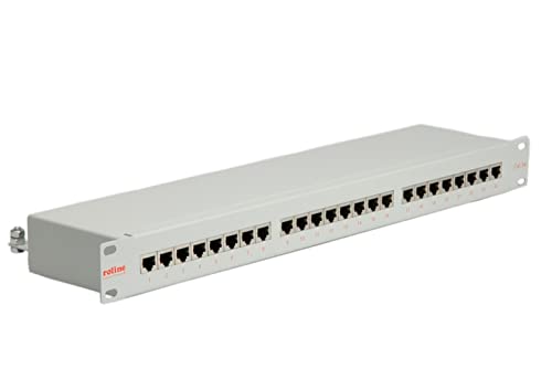 ROLINE 19"-Patchpanel 1 HE, 24 Ports, Kat.5e (Class D), grau von ROLINE