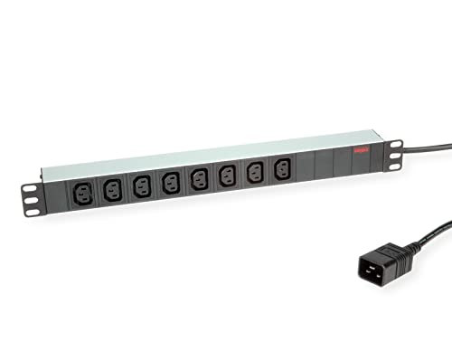 ROLINE 19"-Steckdosenleiste 8fach C13 + C20-Stecker, Aluminium, 2 m ROLINE 19"-Steckdosenleiste 8fach C13 + C20-Stecker, Aluminium, 2 m von ROLINE