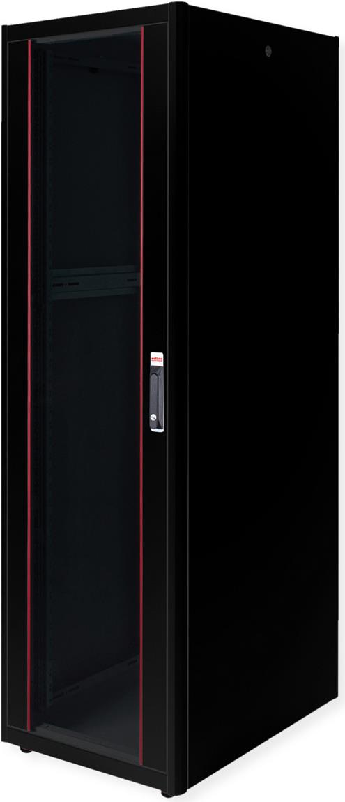 ROLINE 19 Zoll Netzwerkschrank Basic 42 600x800 BxT Glastür schwarz (26.21.0212) von ROLINE