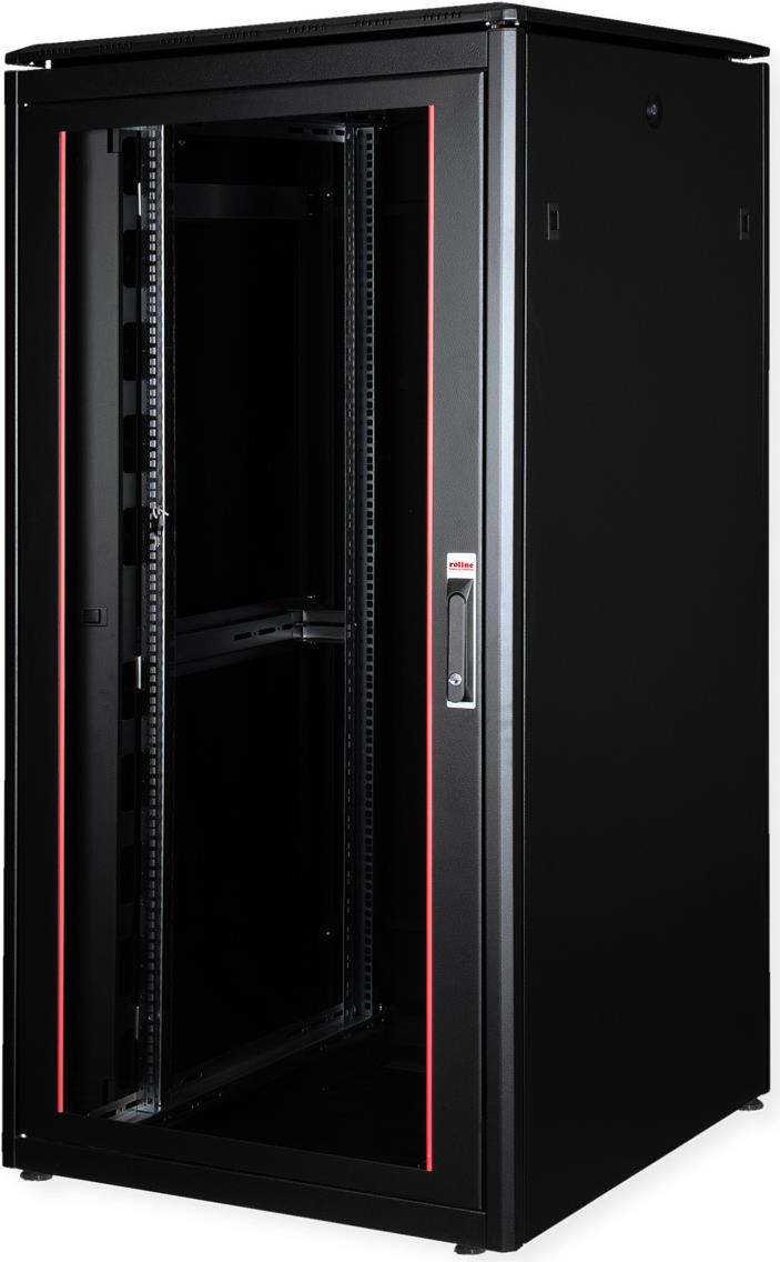 ROLINE 19 Zoll Netzwerkschrank Pro 32 HE 800x800 BxT Glastür schwarz (26.21.0227) von ROLINE