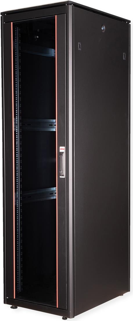ROLINE 19 Zoll Netzwerkschrank Pro 47 HE 600x800 BxT Glastür schwarz (26.21.0238) von ROLINE