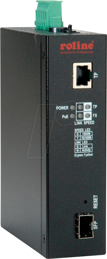 ROLINE 21131135 - Medienkonverter, Gigabit Ethernet, SFP, PoE von ROLINE