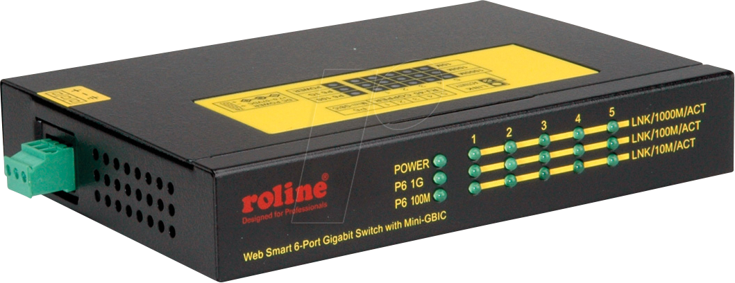 ROLINE 21131162 - Switch, 6-Port, Gigabit Ethernet, SFP von ROLINE