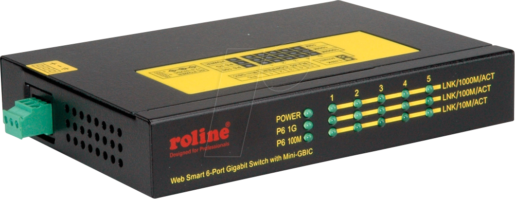 ROLINE 21131162 - Switch, 6-Port, Gigabit Ethernet, SFP ROLINE 21131162 - Switch, 6-Port, Gigabit Ethernet, SFP von ROLINE