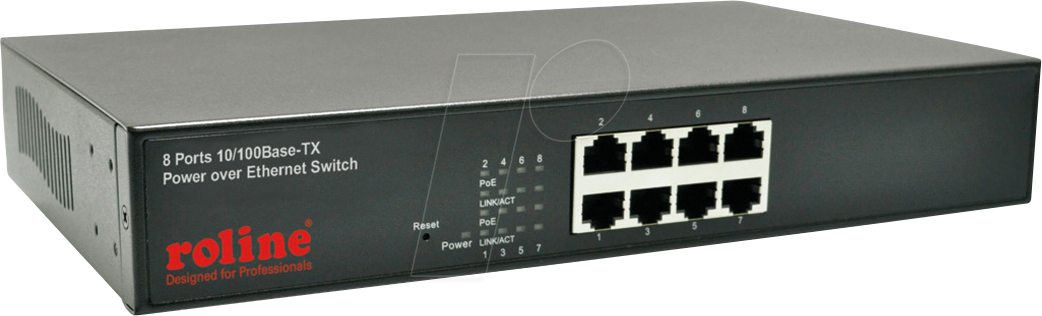 ROLINE 21131191 - Switch, 8-Port, Fast Ethernet, PoE ROLINE 21131191 - Switch, 8-Port, Fast Ethernet, PoE von ROLINE