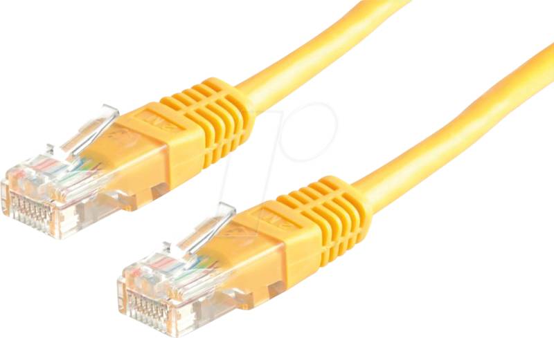 ROLINE 21150532 - Patchkabel Cat.5e UTP, gelb, 1 m von ROLINE