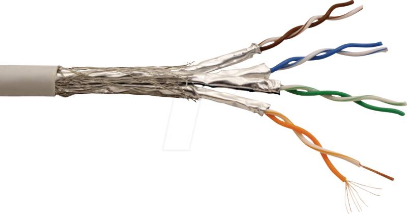 ROLINE 21150882 - Cat.6a Netzwerkkabel, S/FTP, grau, 300 m von ROLINE