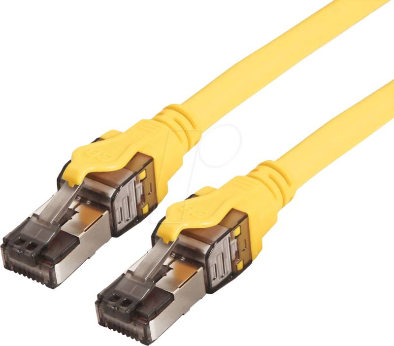 ROLINE 21151862 - Patchkabel, Cat.8, S/FTP (PiMF), Litzendraht, gelb, 2 m von ROLINE